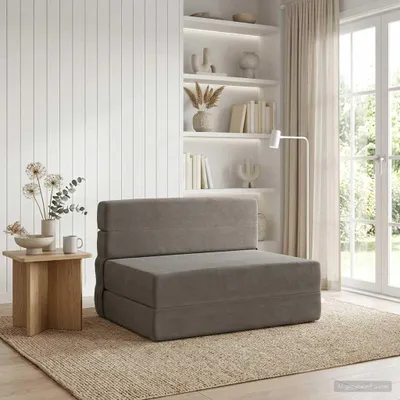 Obrázok produktu pre vidaXL Rozkladacia pohovka, svetlosivá, 70 x 80 x 60 cm, látka