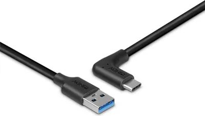 Image de LINDY 0.5m USB 3.2 Typ A an C Kabel 90 Grad gewinkelt