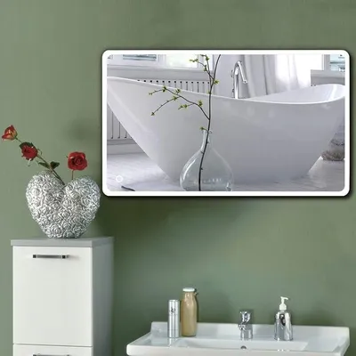 Produktbild von Badspiegel,Kosmetikspiegel,Rasierspiegel,Wandspiegel,mit LED Beleuchtung,Beleuchtet Wandspiegel,Lichtspiegel,Bad Wandspiegel,70 * 120cm