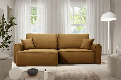 Produktbild von Furnisell Ecksofa L Form Cord Sofa "MARTIN", Gelb