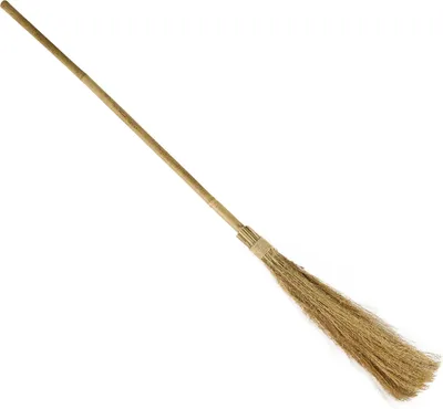 Produktbild von Hexenbesen als Kostümzubehör und Dekoration für Halloween und Karneval, 98 cm