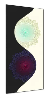 Produktbild von Wallario selbstklebende Duschrückwand 70 x 200 cm mit Motiv Mandalas - Yin Yang - Wandverkleidung mit Hochglanzlaminat in Glasoptik