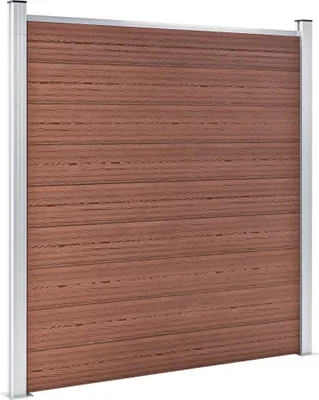 Image de vidaXL Clôture de jardin WPC 1218x186 cm Marron