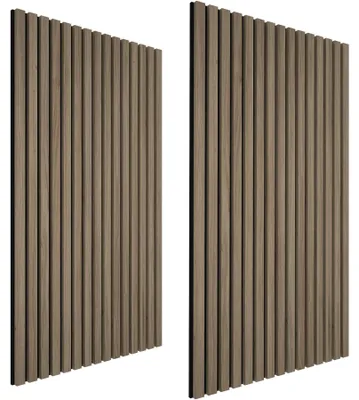Obrázek produktu pro tectake Akustické panely Sonic Wall II dřevěný vzhled MDF dýha z pravého dřeva zvukový absorbér 110 x 50 cm sada 2 ks tmavý dub nástěnné panely akustika