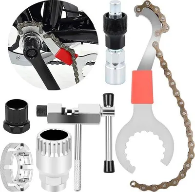 Produktbild von Famanu 6-in-1 Fahrradwerkzeugset - Fahrradketten- und Kurbelwerkzeug