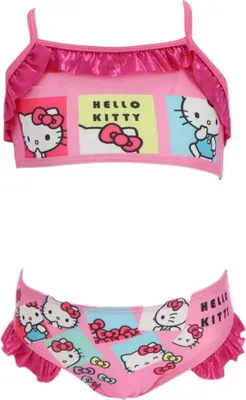 Immagine prodotto di Bikini Hello Kitty per bambini - costume da bagno a due pezzi per bambine estate spiaggia 3/4 anni