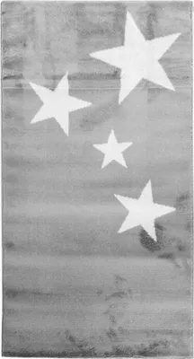 Obrázok produktu pre Detský koberec STARS - 80 x 150 cm - Polypropylén - Svetlosivý