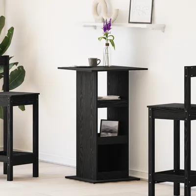Produktbild von Bar Tisch mit Stauraum Schwarz Eiche 60x60x102 cm Holzwerkstoff, Esstische DesignMöbel Neu
