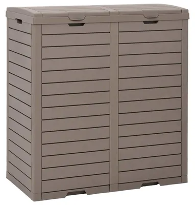 Produktbild von Outdoor-Mülltonne Hellbraun 78x41x86 cm Polypropylen
