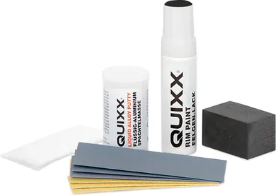 Produktbild von Quixx, Reparaturset für legierte Felgen, Farbe:Schwarz