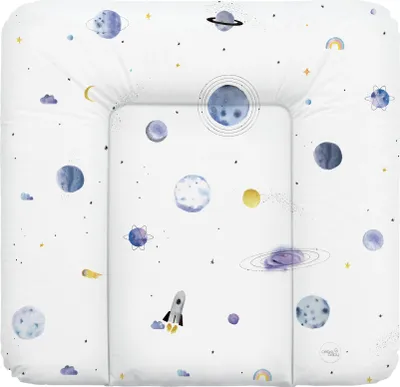 Produktbild von Ceba Baby Wickelauflage 75x70 weiche Wickelunterlage Baby Wickeltischauflage Abwaschbar Wasserfarben Kollektion - Universum