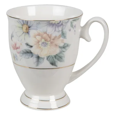 Produktbild von Clayre & Eef Tasse 300 ml Beige Rosa Porzellan Blumen