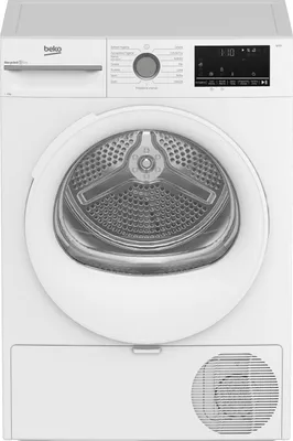 Produktbild von Beko BMT113EW, Freistehend, Frontlader, Wärmepumpe, Weiß, Drehregler, Berührung, Weiß