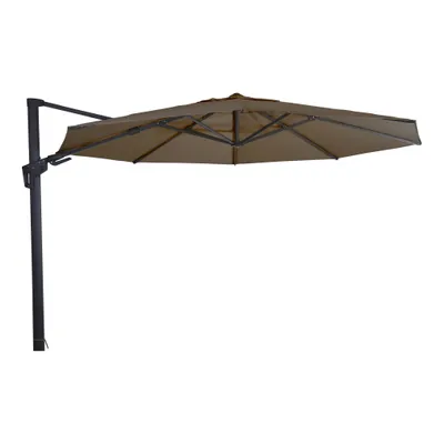 Produktbild von Lesli Living Sonnenschirm Ampelschirm "Virgo Flex" Taupe ø 3,5 m