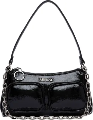 Image de REPLAY sac à épaule sac à épaule bandoulière Shoulder Bag Shiny Black noir