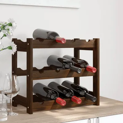 Produktbild von Cloris Designermöbel Weinregal für 12 Flaschen Braun Massivholz Kiefer 2024 Neu