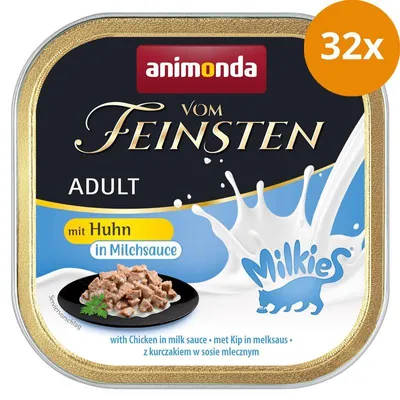 Produktbild von animonda Vom Feinsten Mit Huhn in Milchsaice, Adult, jede Rasse, Huhn, 100 g, Getreidefrei, Ohne Soja