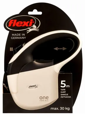 Produktbild von FLEXI One for All S Lanyard, 5 m schwarzes und weißes Band