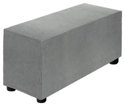 Stretch Ottomane Bezug, rechteckig, 83-101 cm, mit Gummizug
