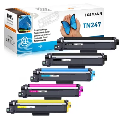 Produktbild von LOSMANN 5X Toner Kompatibel für Brother TN-247 TN-243 für Brother MFC-L3770CDW MFC-L3750CDW HL-L3230CDW HL-L3210CW MFC-L3710CW DCP-L3550CDW MFC-L3730CDN DCP-L3510CDW HL-L3270CDW DCP-L3517CDW