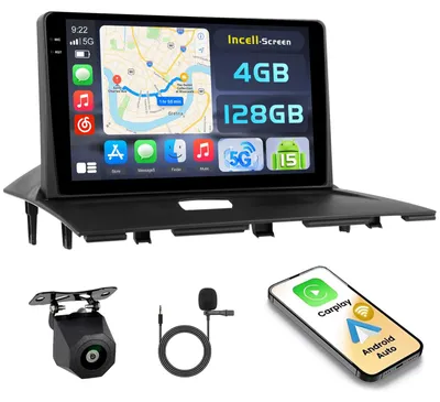 Zdjęcie produktu dla Radio samochodowe Android o przekątnej 9 cali, przeznaczone do samochodów marki Peugeot, Fiat i Citroen, z funkcjami Carplay i GPS