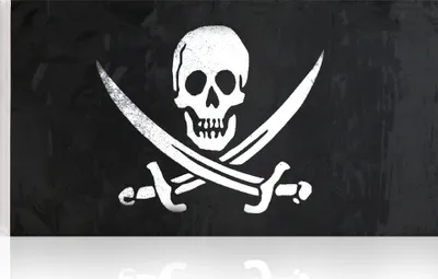 Produktbild von com-four® Piratenflagge für verschiedene Anlässe, Lumpenfahne für Fasching, Karneval oder Halloween [Auswahl variiert]