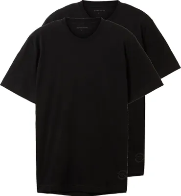 Produktbild von Tom Tailor T-Shirt Kurzarmshirt mit Rundhalsausschnitt, einfarbig im Doppelpack