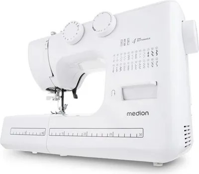 Produktbild von Nähmaschine MEDION SM 60, 62W, 24 Stichmuster + Doppelstiche, 700 U/min, LED, Weiß