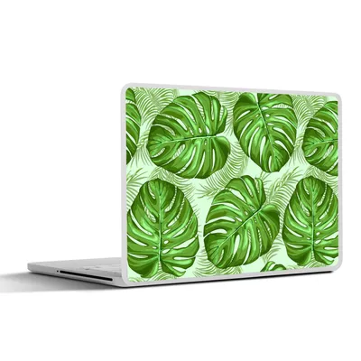 Produktbild von MuchoWow® Laptop Aufkleber Sticker Cover Monstera - Palmenblatt - Muster 31x22.5 cm - Laptop-Deko