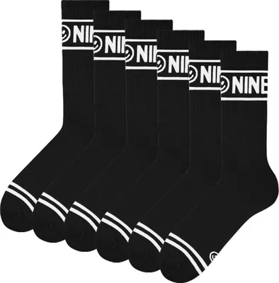 Produktbild von 6x NINETIES Damen und Herren Socken Sportsocken Tennissocken 36-40, Schwarz