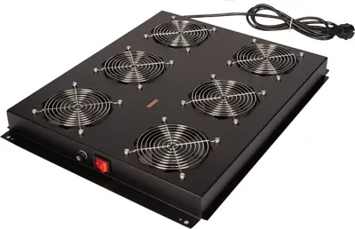 Produktbild von ROLINE 19-Zoll Dachlüftereinheit 6 Lüfter, ON/OFF für Serverschrank der PRO Serie schwarz