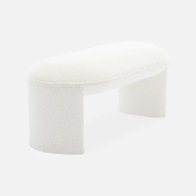 Produktbild von sweeek - Sitzbank mit Bouclé-Bezug - Creme