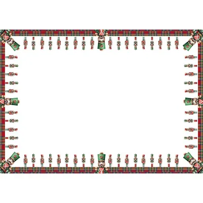 Zdjęcie produktu dla MARKIZETA Obrus świąteczny 140x200 Dziadki do orzechów czerwony PBN279/KSP/C03/140200/1