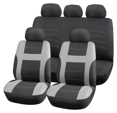 Produktbild von AMiO Auto Sitzschonbezug Sitzbezüge Set Universal Schwarz Grau