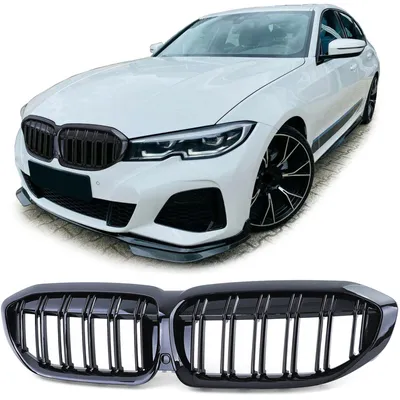 Performance Kühlergrill Doppelsteg SCHWARZ GLANZ für BMW 3er G20 G21 ab 2018 – Produktansicht