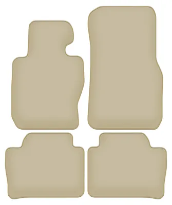 Image de Tapis de sol velours PREMIUM beige compatibles avec BMW 3 F30 (2012-2019, berline xDrive) – avec fixations – sur‑mesure