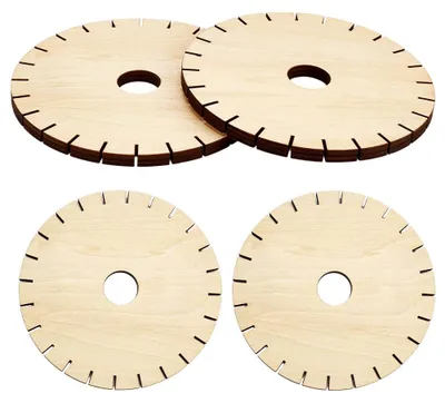 Kumihimo-Flechtscheibe aus Holz, 24 Schlitze, rund, 12 cm, DIY