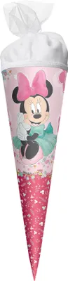Produktbild von ROTH Geschenk-Schultüte klein Disney Minnie Mouse 22 cm rund Tüllverschluss Zuckertüte Schulanfang