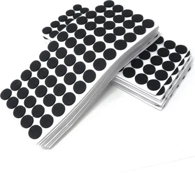 Produktbild von Adsamm® | 1200 x selbstklebende Filzgleiter / Schwarz / Ø 20 mm / rund / Möbelgleiter aus Filz mit 3.5 mm Stärke