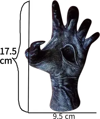 Productafbeelding van Heksenhand-wanddecoratie, griezelige hand, wandhanger, decoratie, demonenoog, heksenarm, wandversiering, kunsthars, sieradenhanger - goud