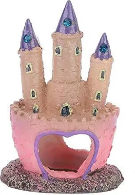 Image de Château en résine d'aquarium Ornements Décoration Forme Cartoon Paysage Décoration artificielle de simulation