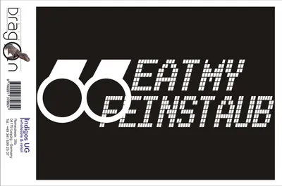 Produktbild von Aufkleber / Autoaufkleber - JDM / Die cut / Auto / OEM - Eat my Feinstaub - 210x60 mm schwarz - Heckscheibe / Heckscheibenaufkleber
