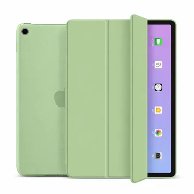 Produktbild von Schutzhülle für Apple iPad 10.2" Zoll 9. 8. 7. Generation (2021/2020/2019) Etui Tasche Case Smart Cover Standfunktion Wake Up Sleep - OLIVE GRÜN