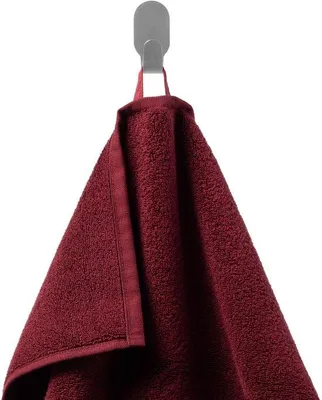 Productafbeelding van Unyqoos® Badhanddoeken, set van 2 – 70x140 cm, 100% katoen, bordeauxrood, 570 g/m², zijdezacht, absorberend en sneldrogend, met ophangoog