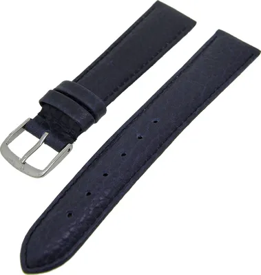 Produktbild von Uhrenarmband Kalbslederband Dunkelblau Ton in Ton 16mm leicht gepolstert