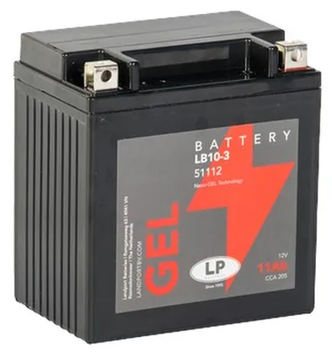 Productafbeelding van 12V 11Ah accu voor motorfiets, startaccu MG LB10-3