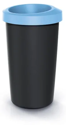 Produktbild von Recyclingeimer 25l keden aus Kunststoff mit praktischem, blauem Öffnungsdeckel.