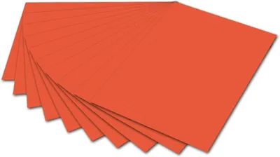 Produktbild von folia Fotokarton (B)500 x (H)700 mm 300 g/qm orange 10 Blatt