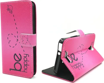 Produktbild von Handyhülle Tasche für Handy Alcatel Pop 4 Be Happy Pink