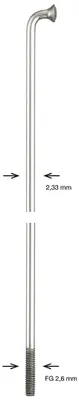Image de Jante Alpina Speichen Niro, 2,34X184Mm